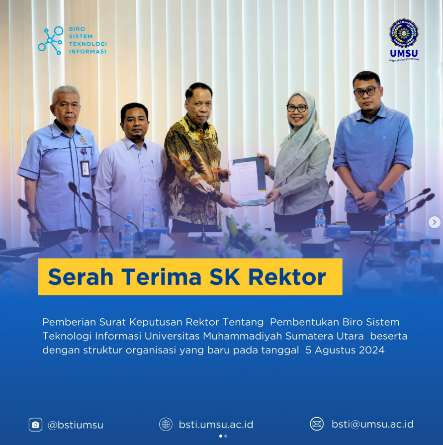 Serah Terima SK Rektor BSTI UMSU